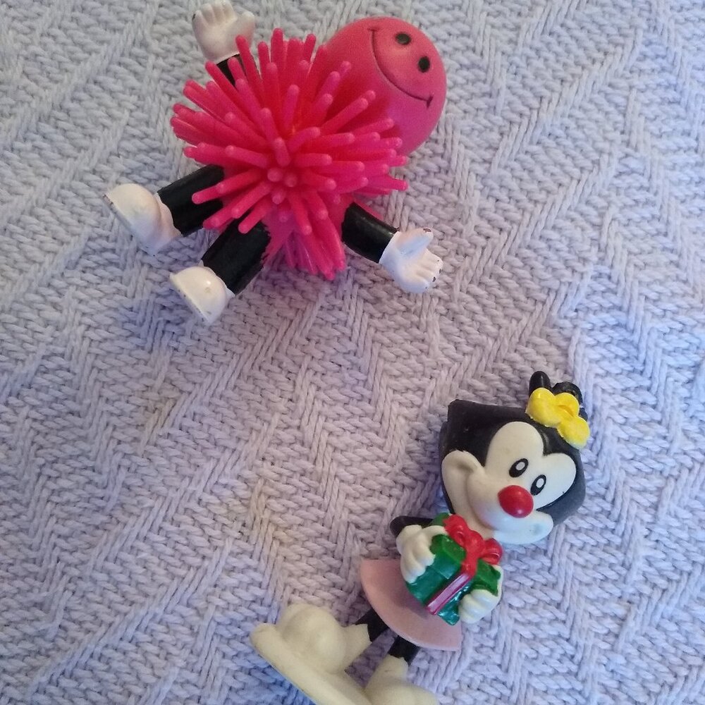 Kid-Friendly Figurines - Animaniac & Smiley Koosh Ball